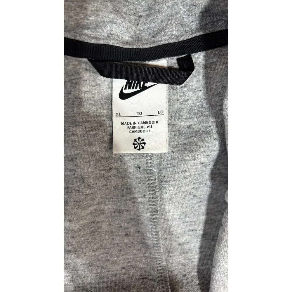 Nike Hoodie Tech Full Zip Fleece Jacket Vertical Zip Pocket LoungeMens XL